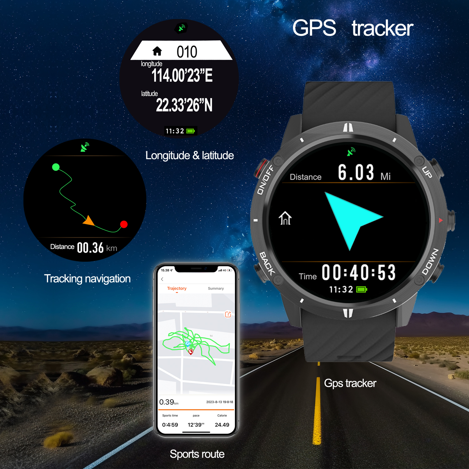 2024 New Sunroad GPS Sports Wa - Smartwatch Running Watches For Men ulasan dan harga