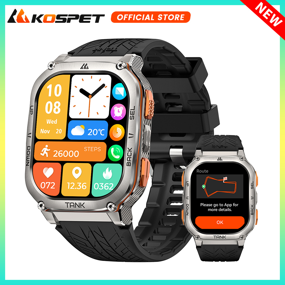 KOSPET TANK M3 Ultra GPS Smart - Altimeter Compass Watch ulasan dan harga
