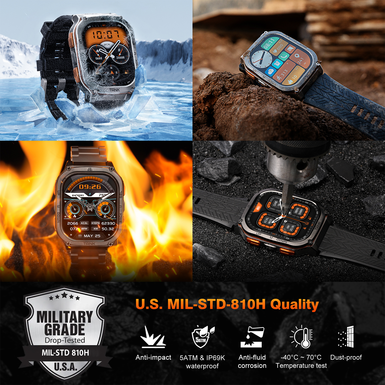 KOSPET TANK M3 Ultra GPS Smart - Altimeter Compass Watch ulasan dan harga