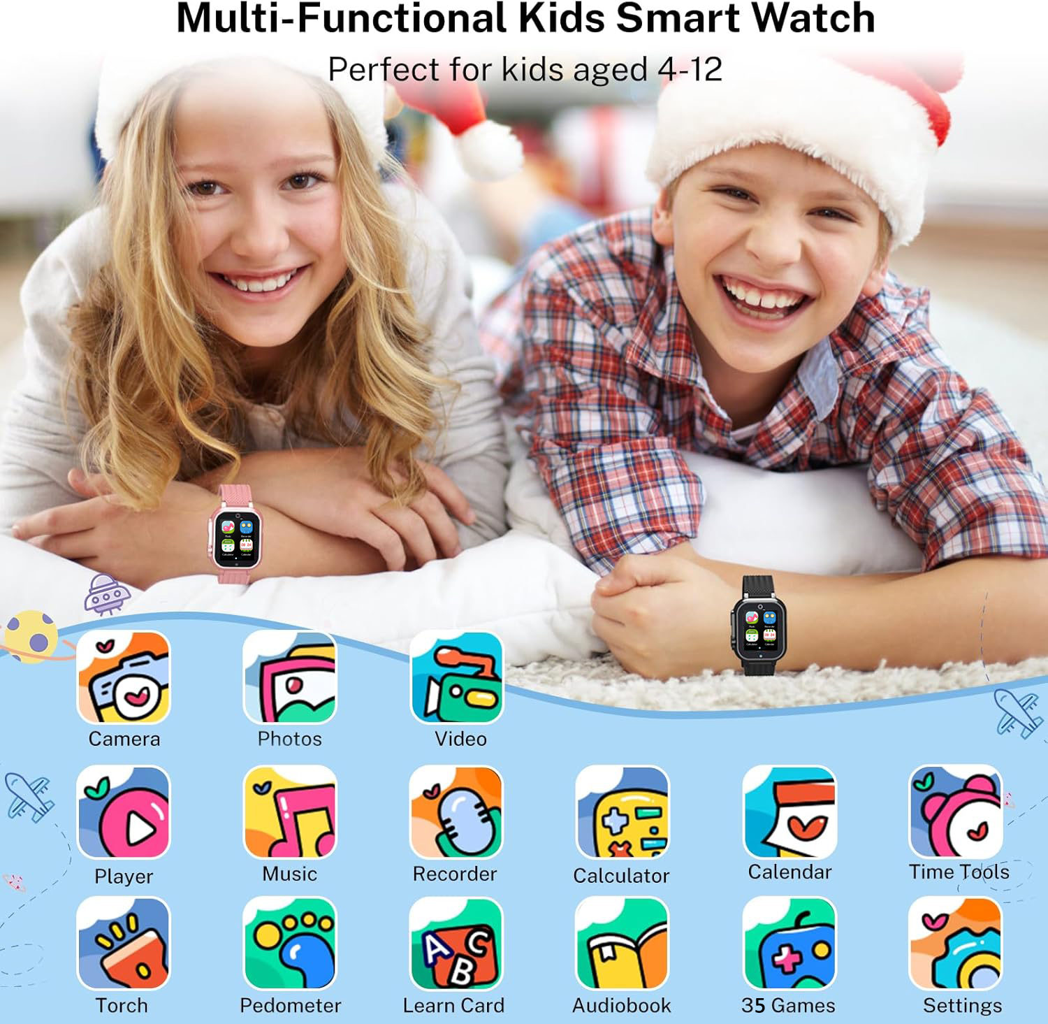 Children Smart Watch 35 Games  - Smartwatch Watches For Kid Girl ulasan dan harga