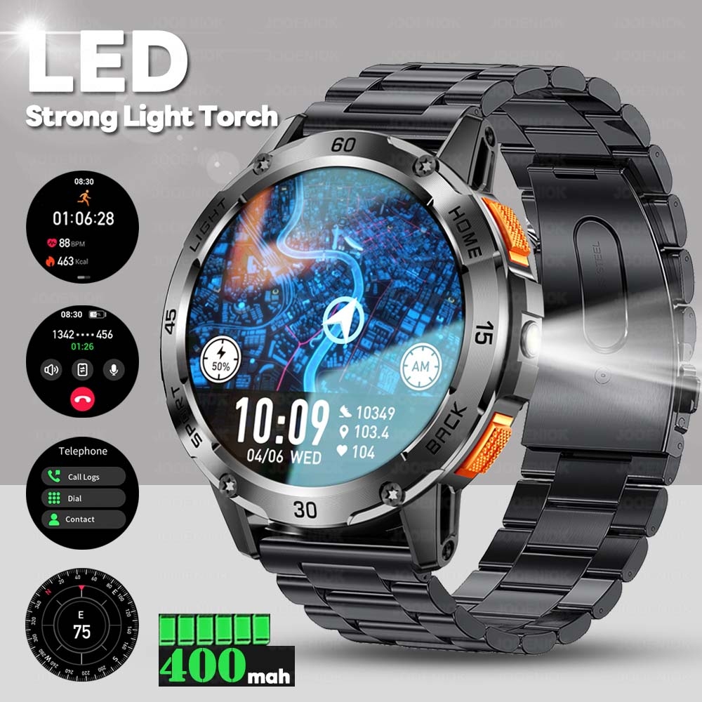 New Rugged Military Smart Watc - Smartwatch Rugged Watches For Men ulasan dan harga