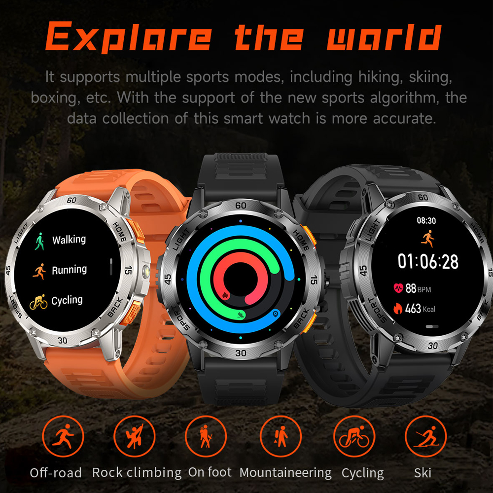 New Rugged Military Smart Watc - Smartwatch Rugged Watches For Men ulasan dan harga