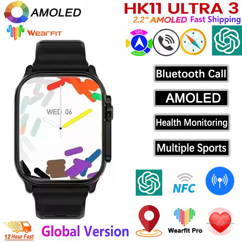 Smart Watch 2026 HK11 ULTRA 3  - Smartwatch Watches With Bluetooth ulasan dan harga