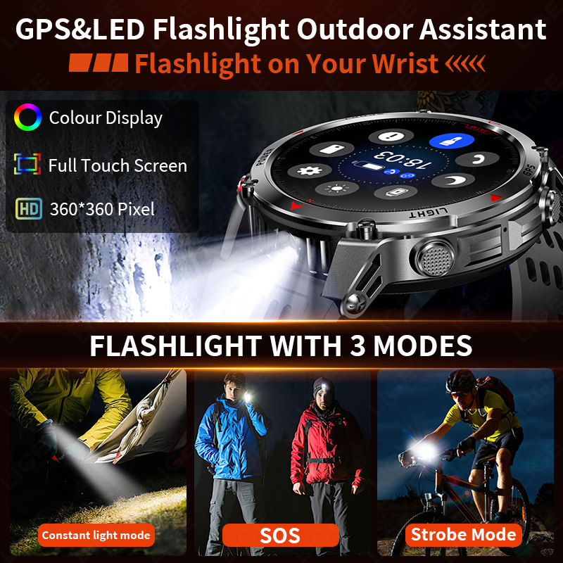 LIGE New Professional GPS Spor - Smartwatch Running Watches For Men ulasan dan harga