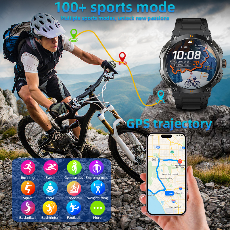 LIGE New Professional GPS Spor - Smartwatch Running Watches For Men ulasan dan harga