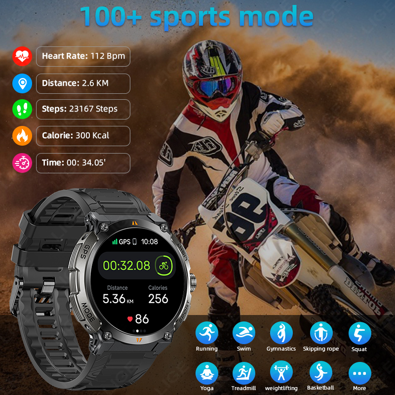 LIGE New Professional GPS Spor - Smartwatch Running Watches For Men ulasan dan harga