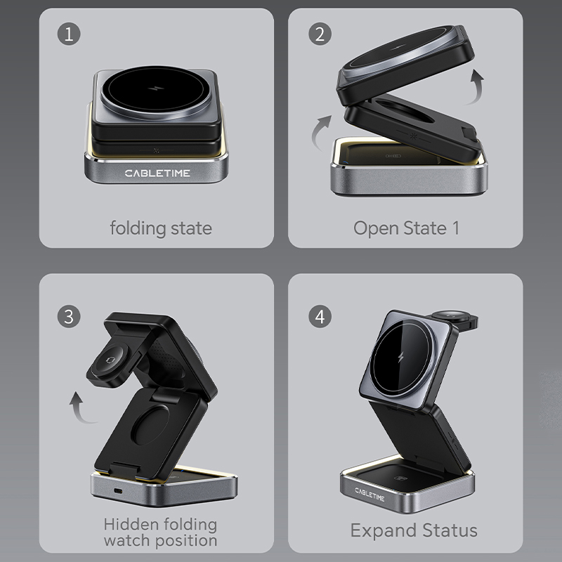 CABLETIME Foldable Magnetic 3  - Iwatch Smartwatch ulasan dan harga