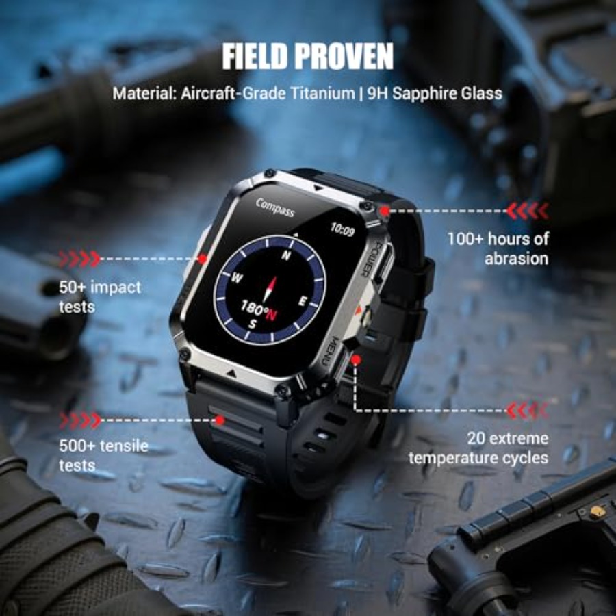 Military Tactical Smart Watche - Smartwatch Rugged Watches For Men ulasan dan harga